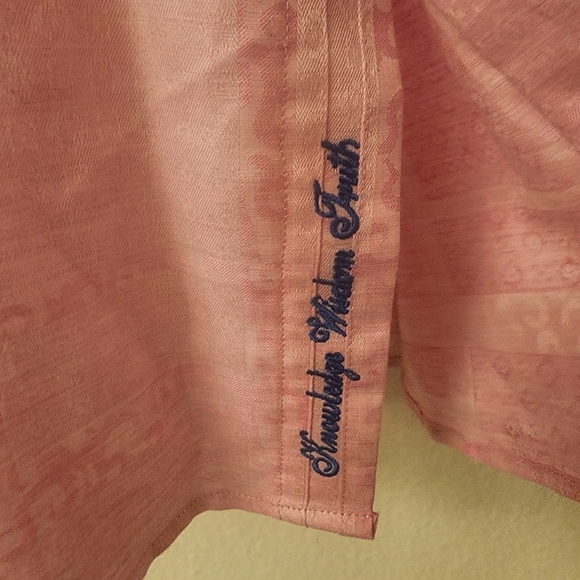 NWT Robert Graham Pink Morley Linen Blend Button Down Shirt Mens 3XL - Picture 7 of 10